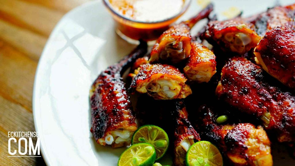 Singapore Hawker Style BBQ Chicken Wings